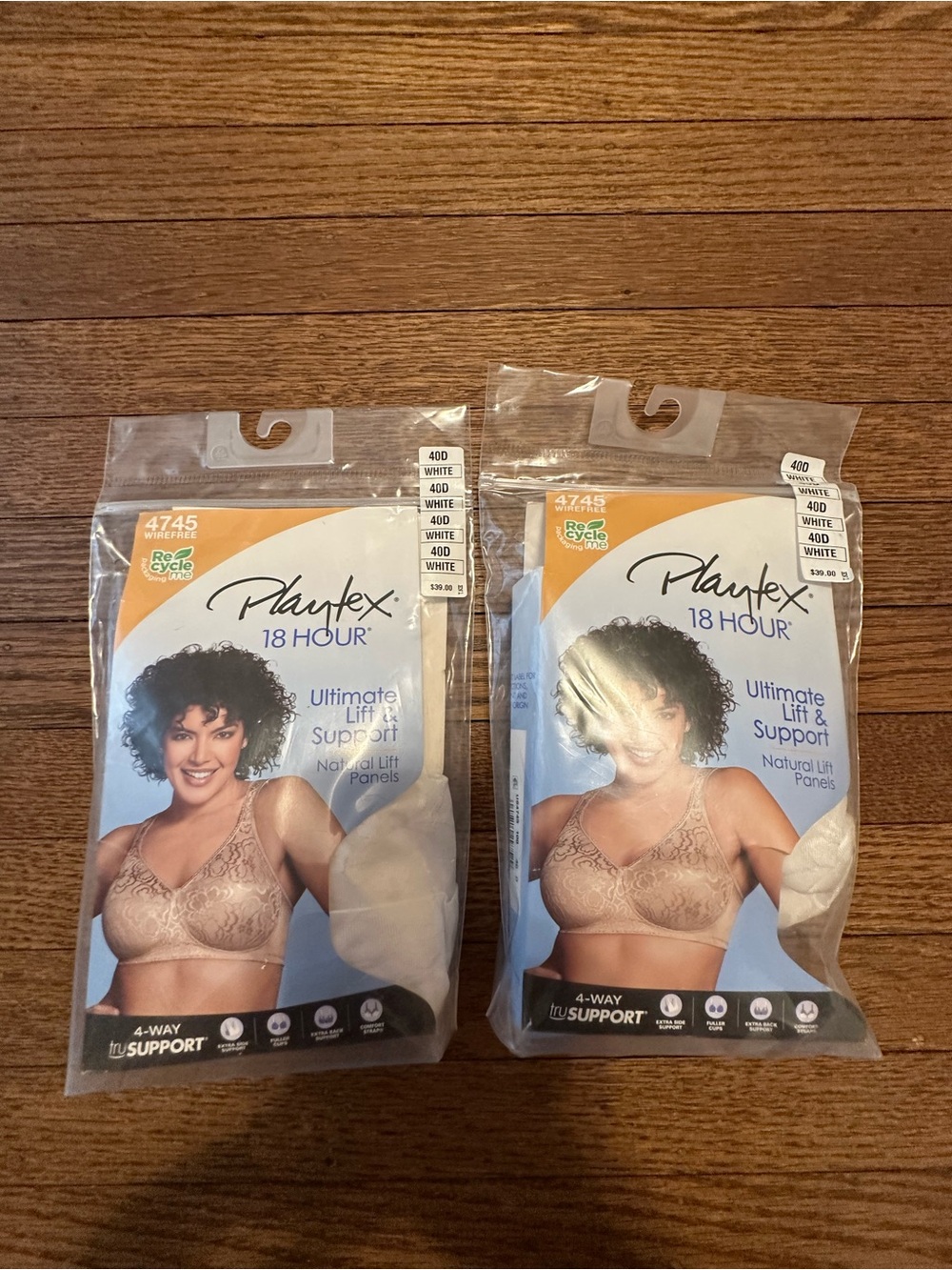 Playtex 18 Hour Ultimate Lift & Support Bra - Beige (2-Pack)